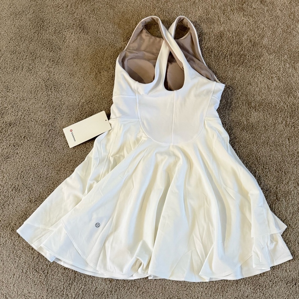 Lululemon Court Crush Dress White Tennis Golf Pickleball NWT Size 6 - Picture 7 of 9